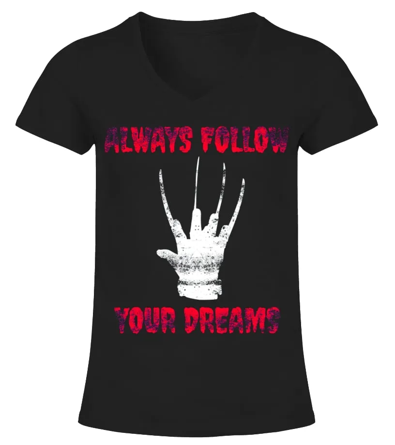 060. A Nightmare on Elm Street BK Camiseta cuello pico Mujer