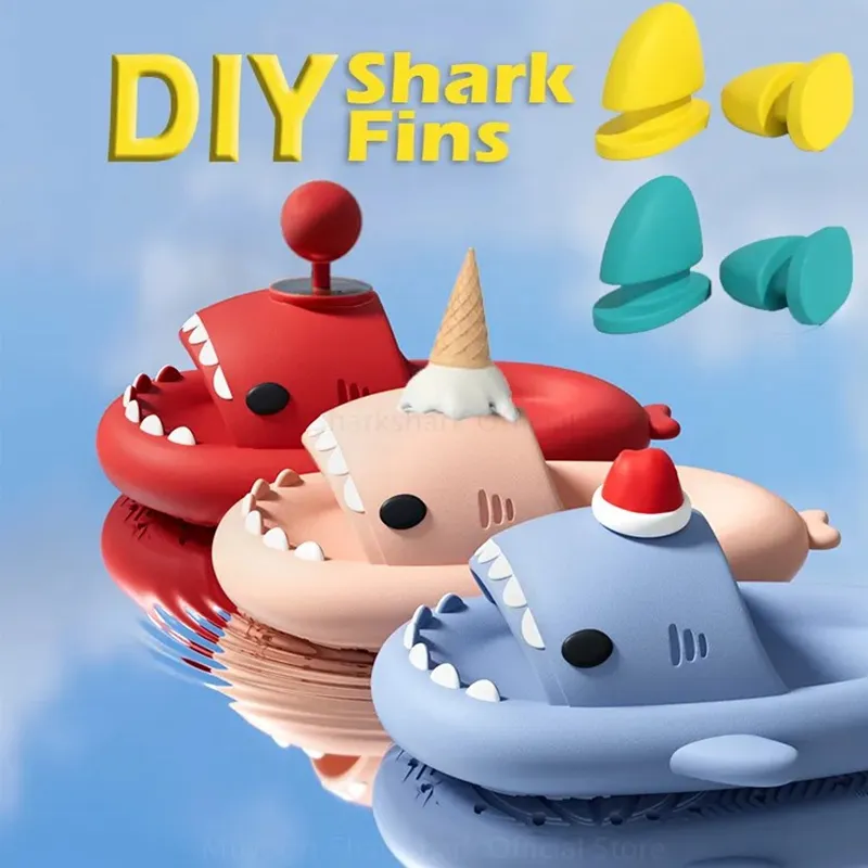 1 Pair Shoes Decoration Fins para zapatillas de tiburón Accesorios extraíbles Fins Glow in the Dark Funny Funny Cute Tlides Char