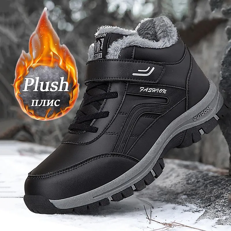 2022 Winter Leather Boots Women Men Shoes Waterproof Boot Man Plush Keep Warm Sneakers Man Outdoor Ankle Snow Boots Casual Shoes