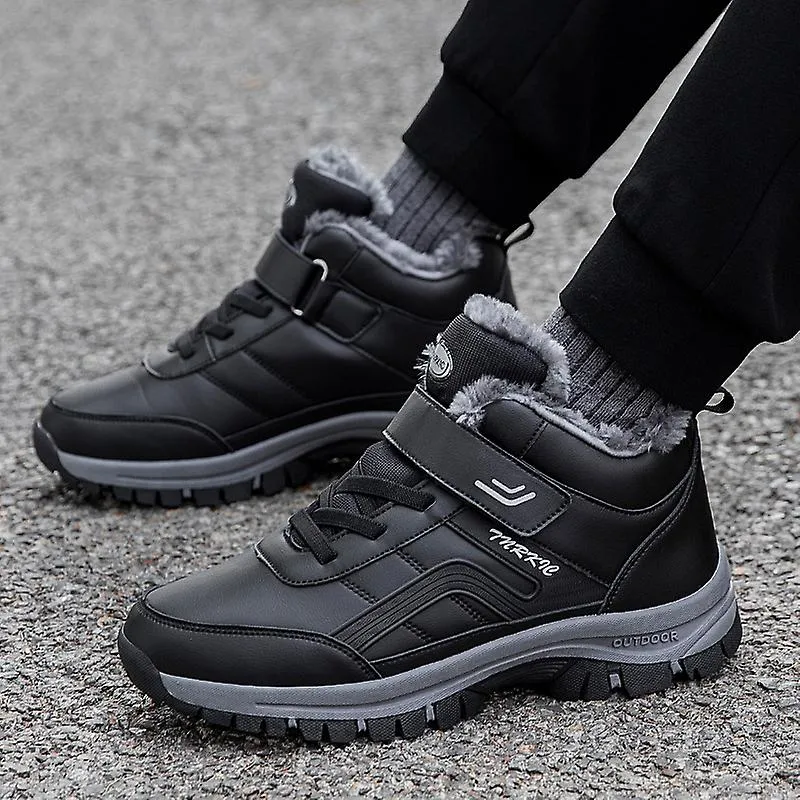 2022 Winter Leather Boots Women Men Shoes Waterproof Boot Man Plush Keep Warm Sneakers Man Outdoor Ankle Snow Boots Casual Shoes