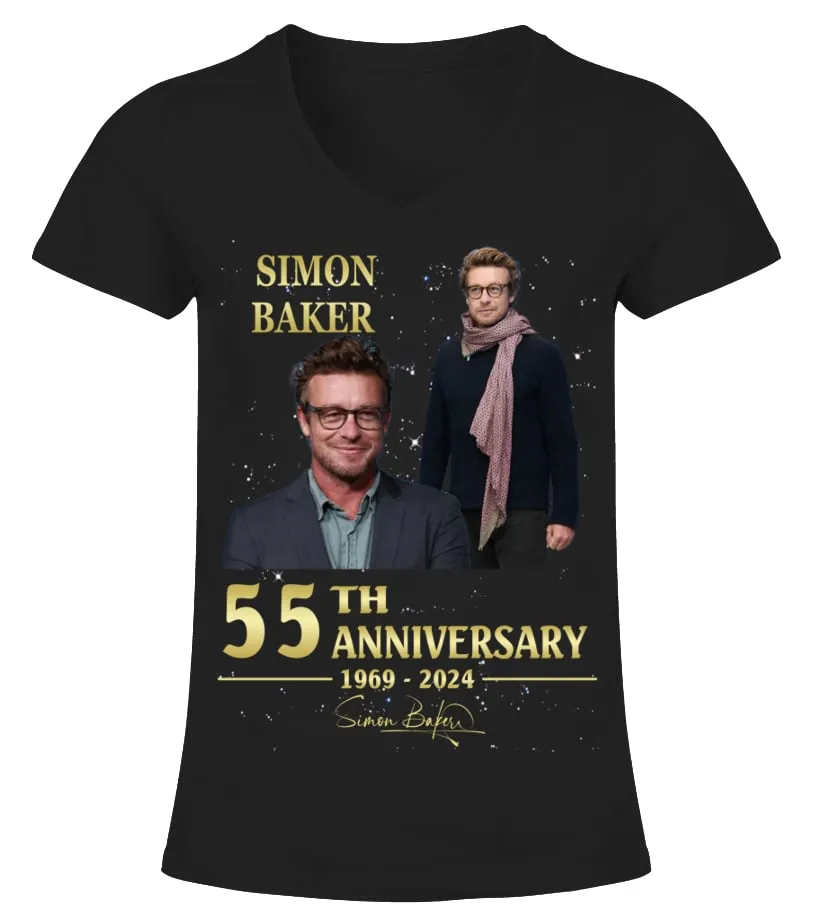 2024 anniversary Simon Baker Camiseta cuello pico Mujer