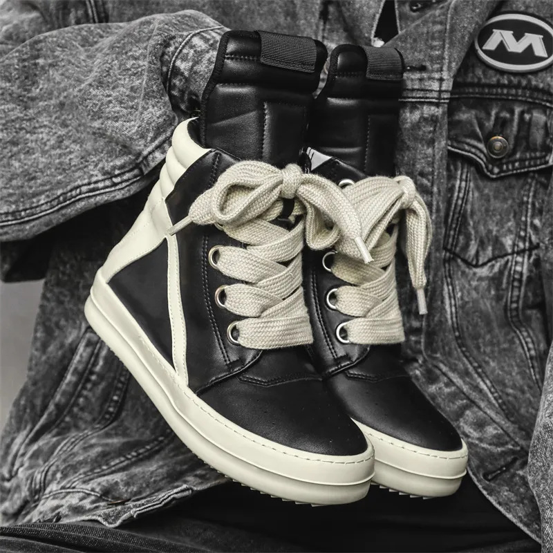 2024 Nuevos hombres inspiradores pareja pan belleza estadounidense súper popular versátiles zapatillas de mesa altas altas