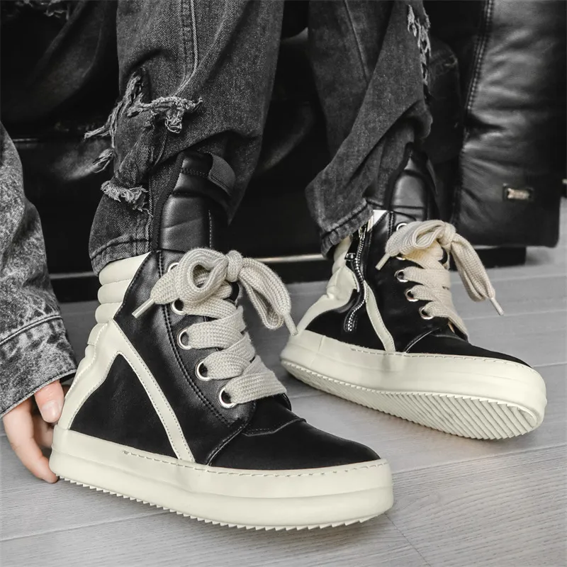 2024 Nuevos hombres inspiradores pareja pan belleza estadounidense súper popular versátiles zapatillas de mesa altas altas