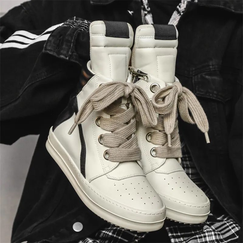 2024 Nuevos hombres inspiradores pareja pan belleza estadounidense súper popular versátiles zapatillas de mesa altas altas