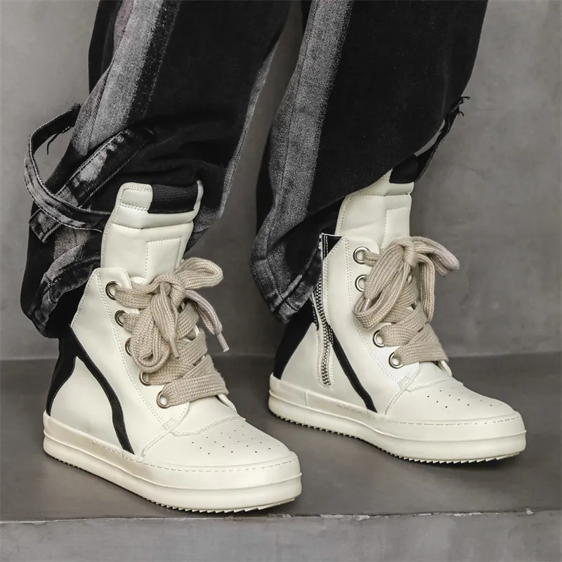 2024 Nuevos hombres inspiradores pareja pan belleza estadounidense súper popular versátiles zapatillas de mesa altas altas