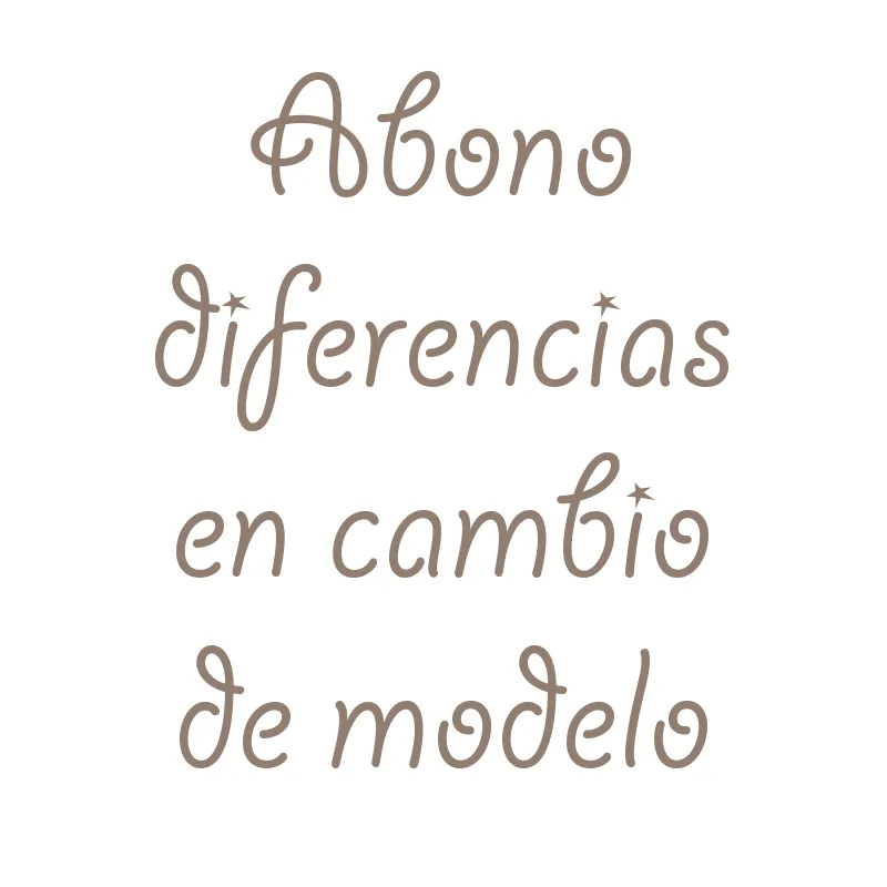 Abono diferencia tallas