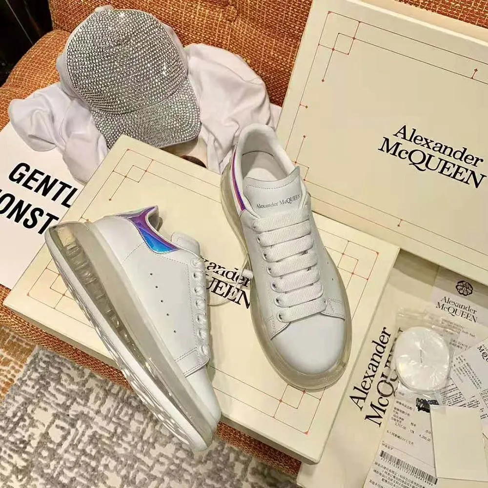 ALEXANDER MCQUEEN ZAPATILLAS DE DEPORTE EXTRAGRANDES PARA MUJERAZUL