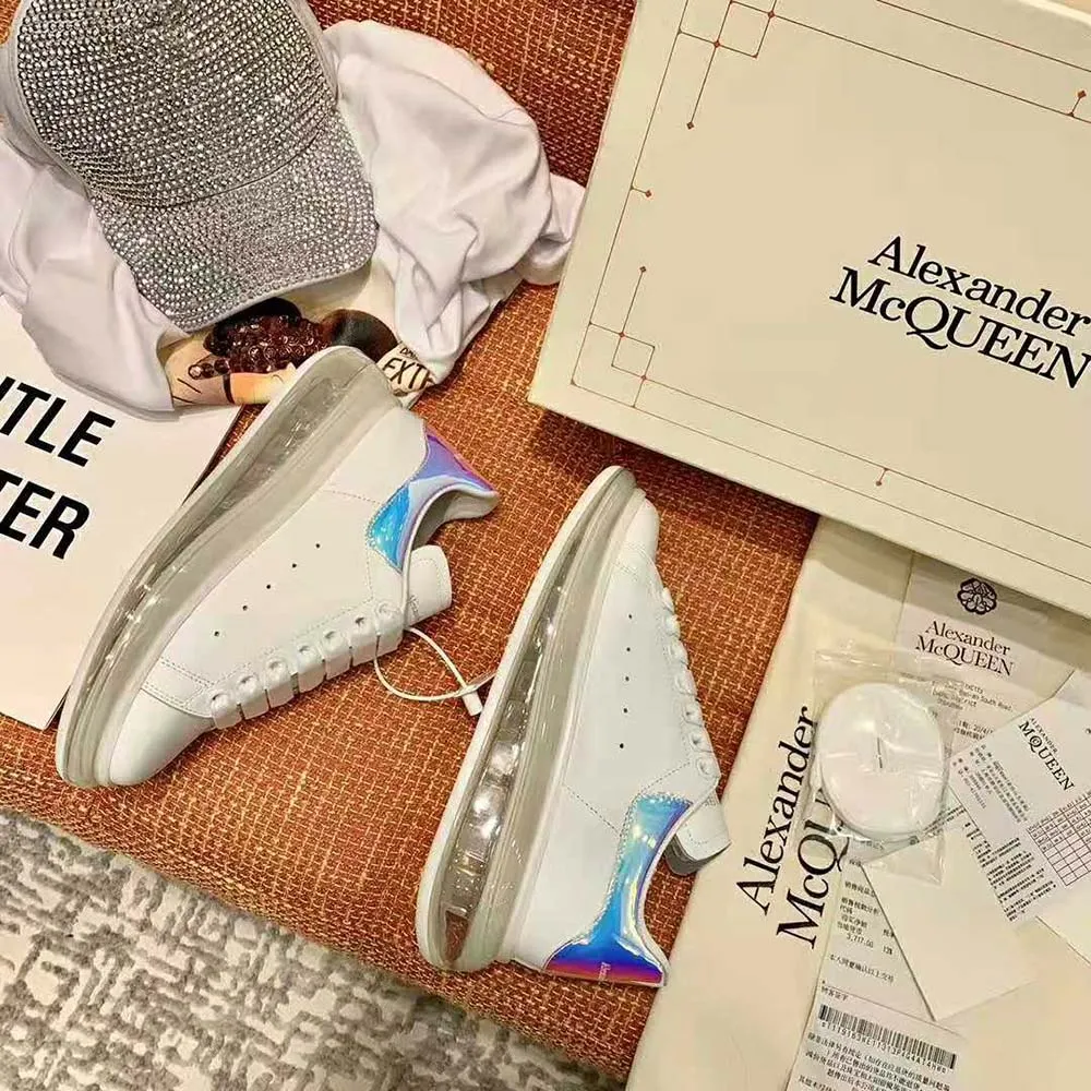 ALEXANDER MCQUEEN ZAPATILLAS DE DEPORTE EXTRAGRANDES PARA MUJERAZUL