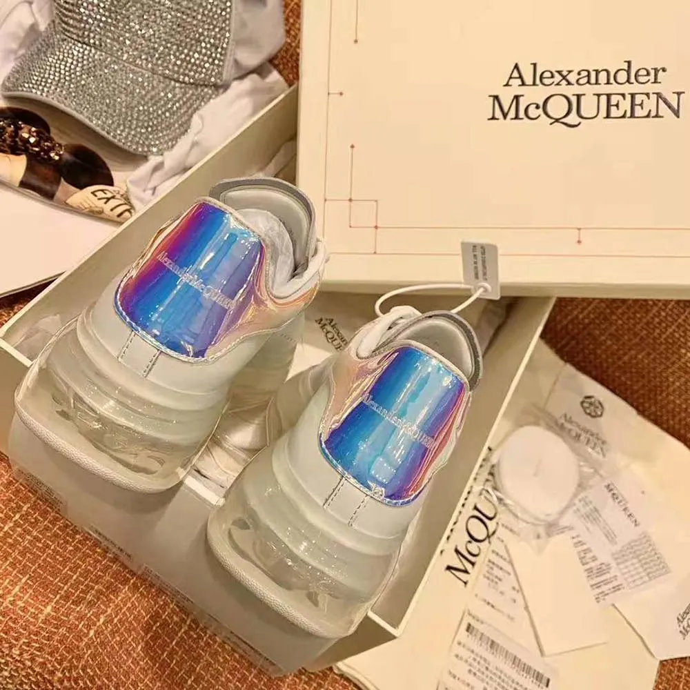 ALEXANDER MCQUEEN ZAPATILLAS DE DEPORTE EXTRAGRANDES PARA MUJERAZUL