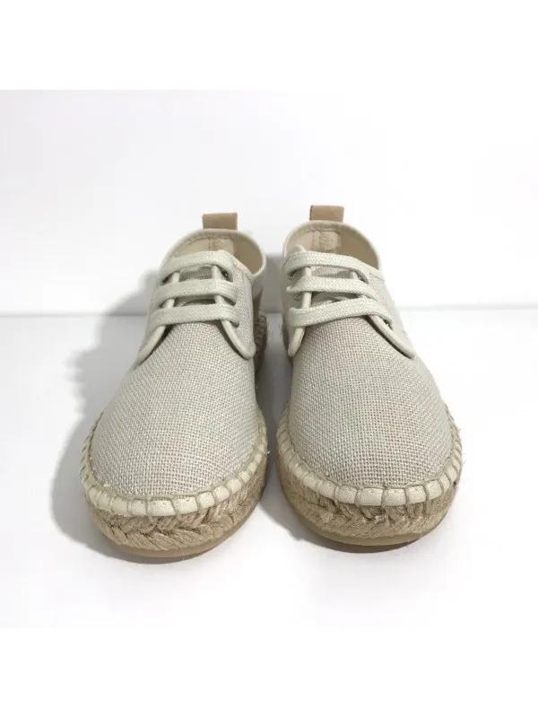 Alpargata tejido cordones