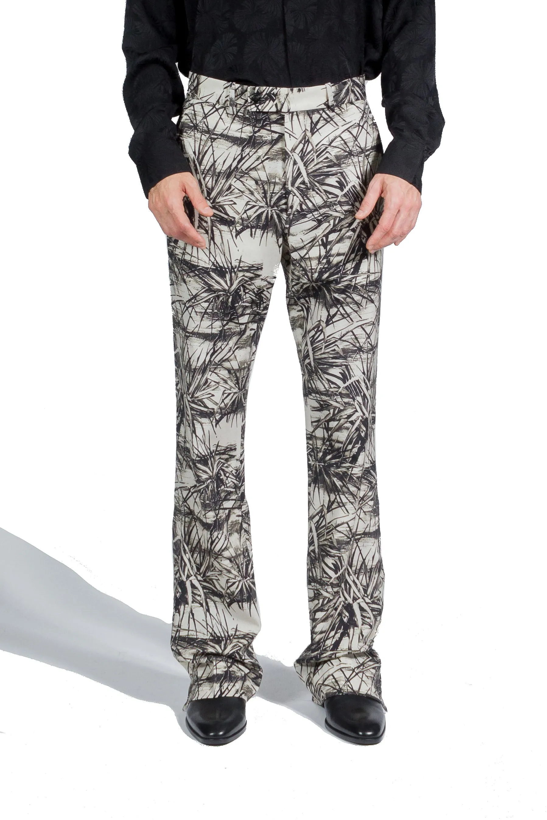 Amiri Floral Aloha Slash Flare Pants