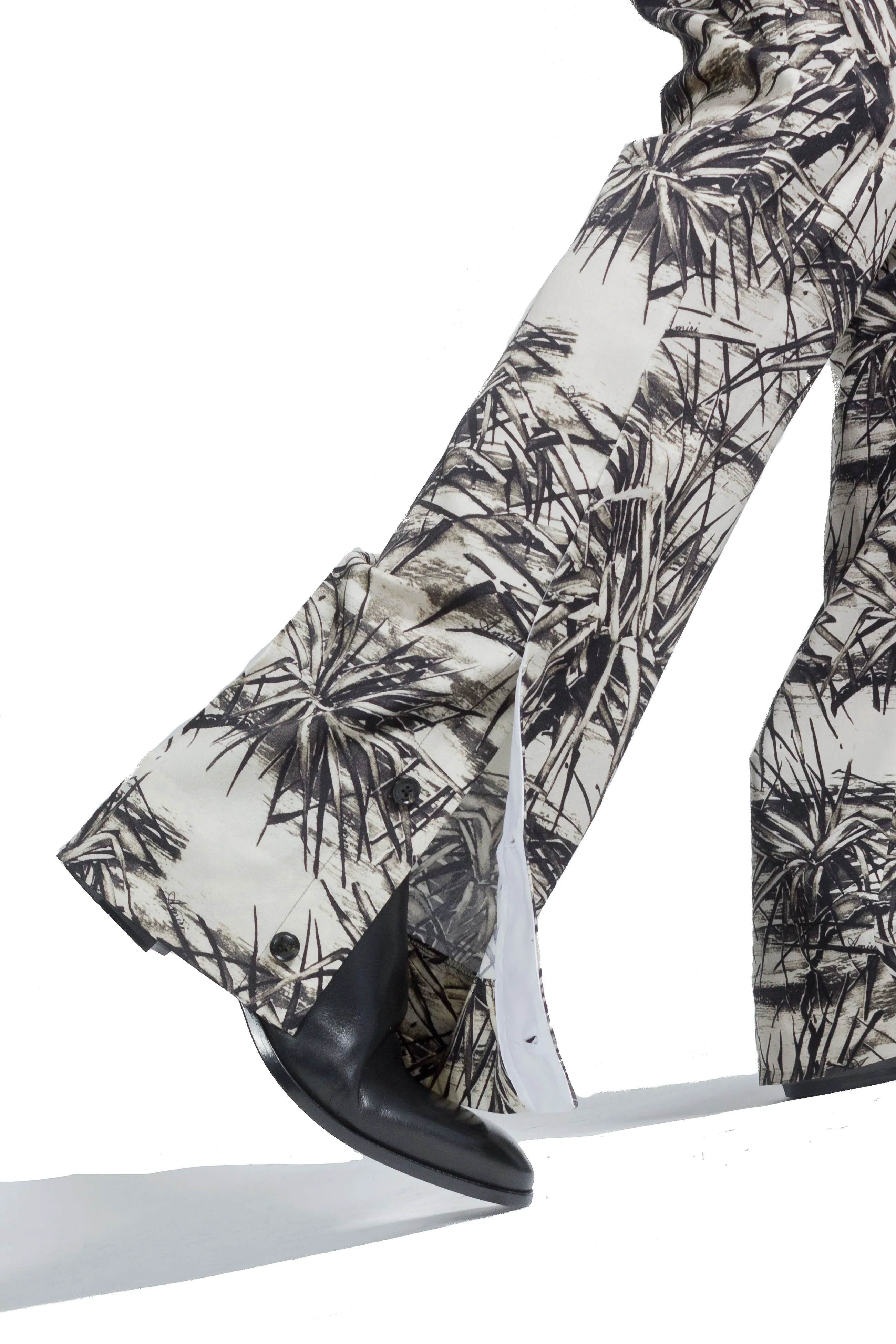 Amiri Floral Aloha Slash Flare Pants