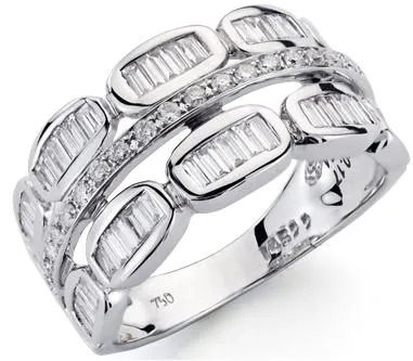 Anillo Oro Blanco Diamante
