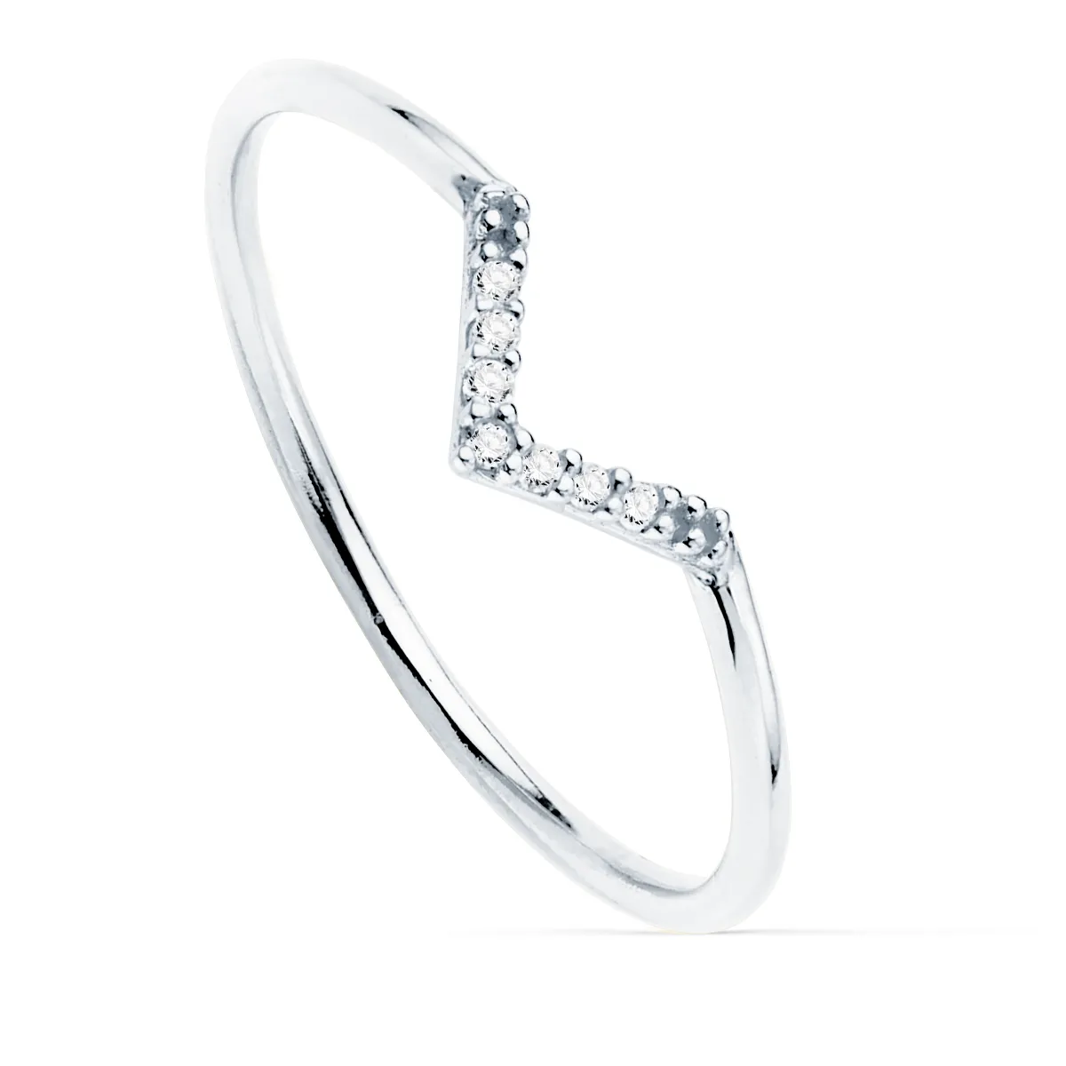 Anillo Oro Blanco Diamantes