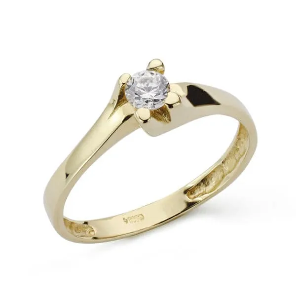 Anillo Oro Circonita