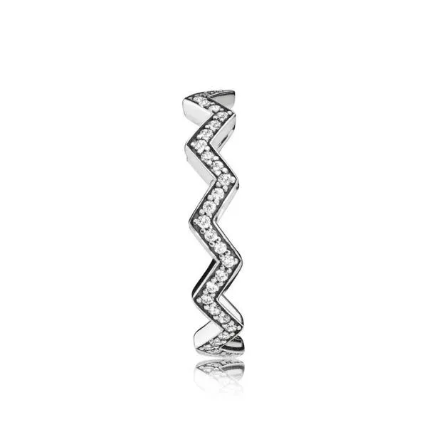 anillo pandora zigzag brillante