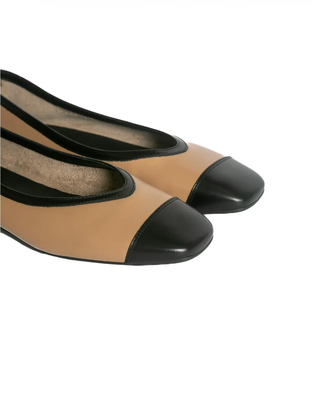 BAILARINAS BICOLOR CAMEL Y NEGRO MAYA BRYAN STEPWISE