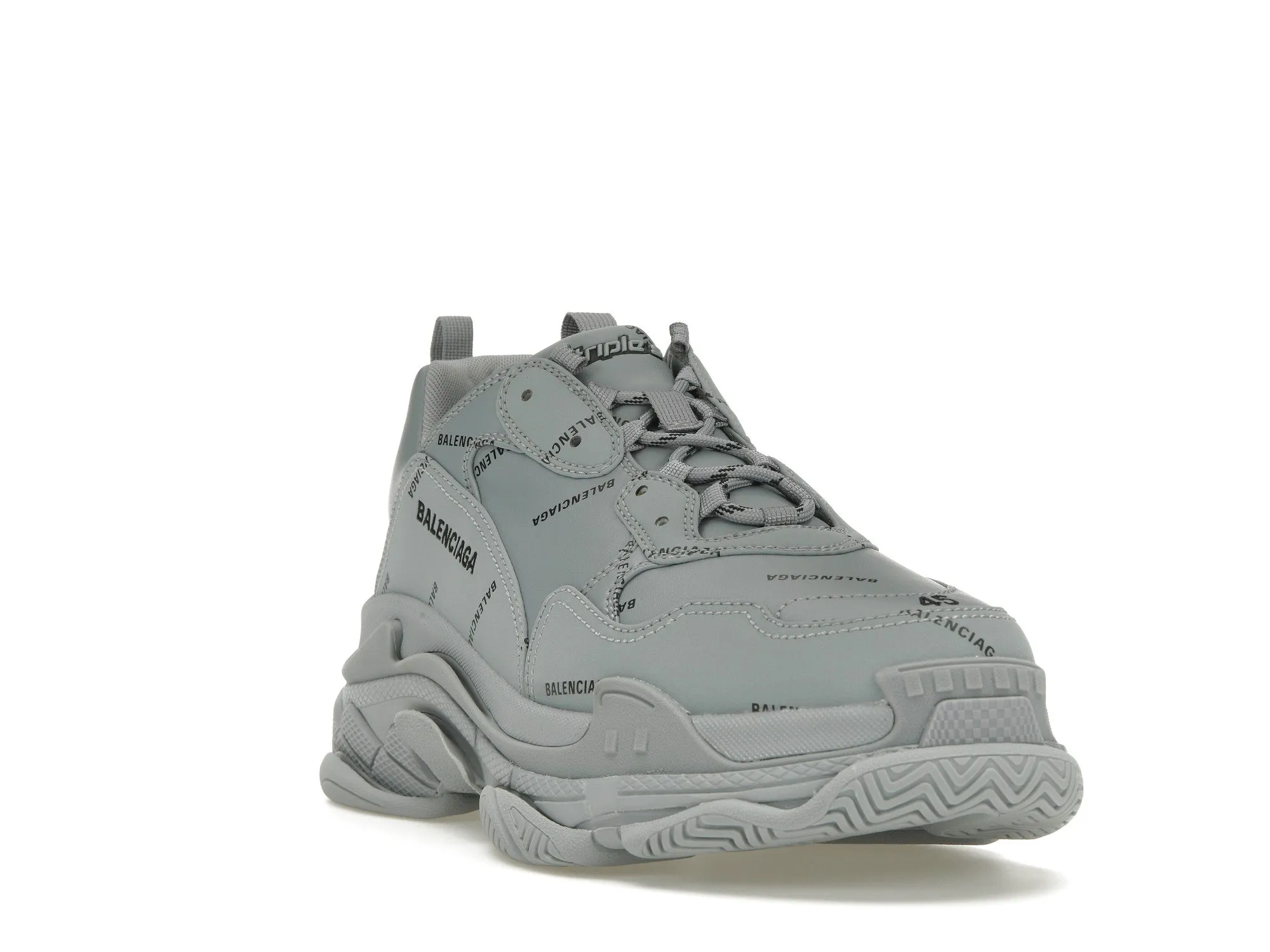Balenciaga Triple S AllOver Logo Grey Black