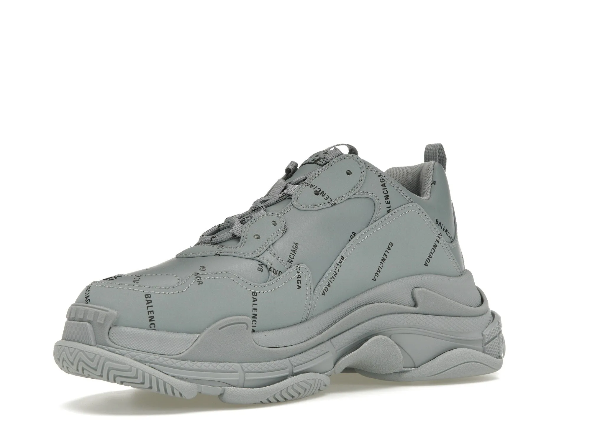 Balenciaga Triple S AllOver Logo Grey Black