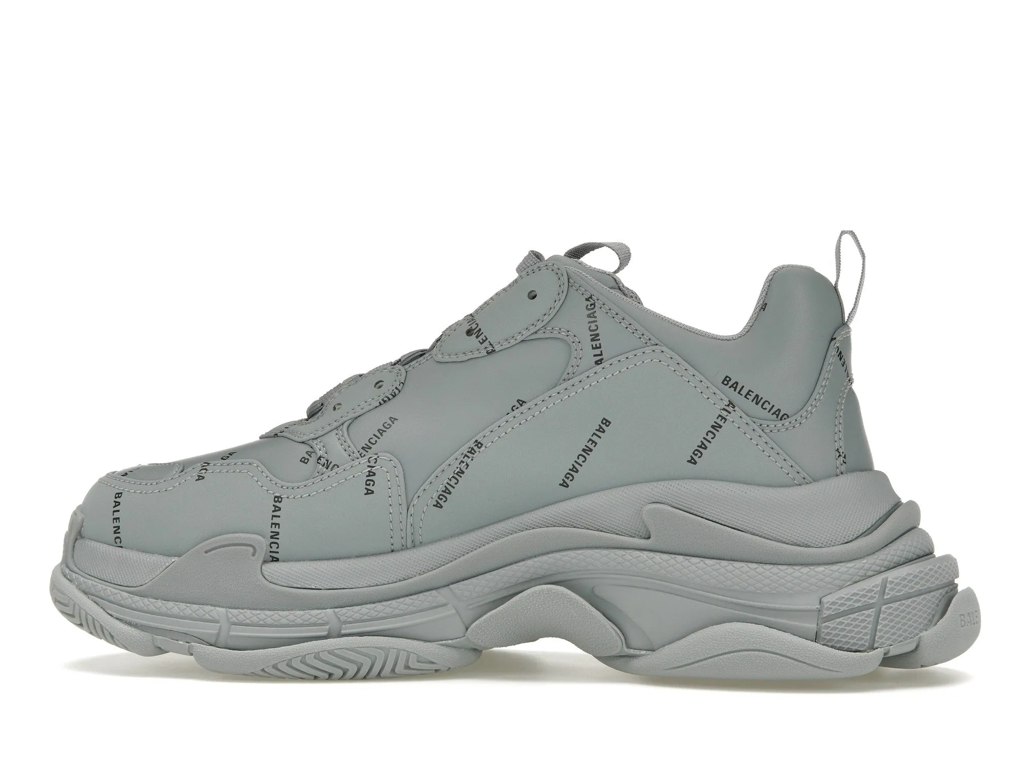 Balenciaga Triple S AllOver Logo Grey Black