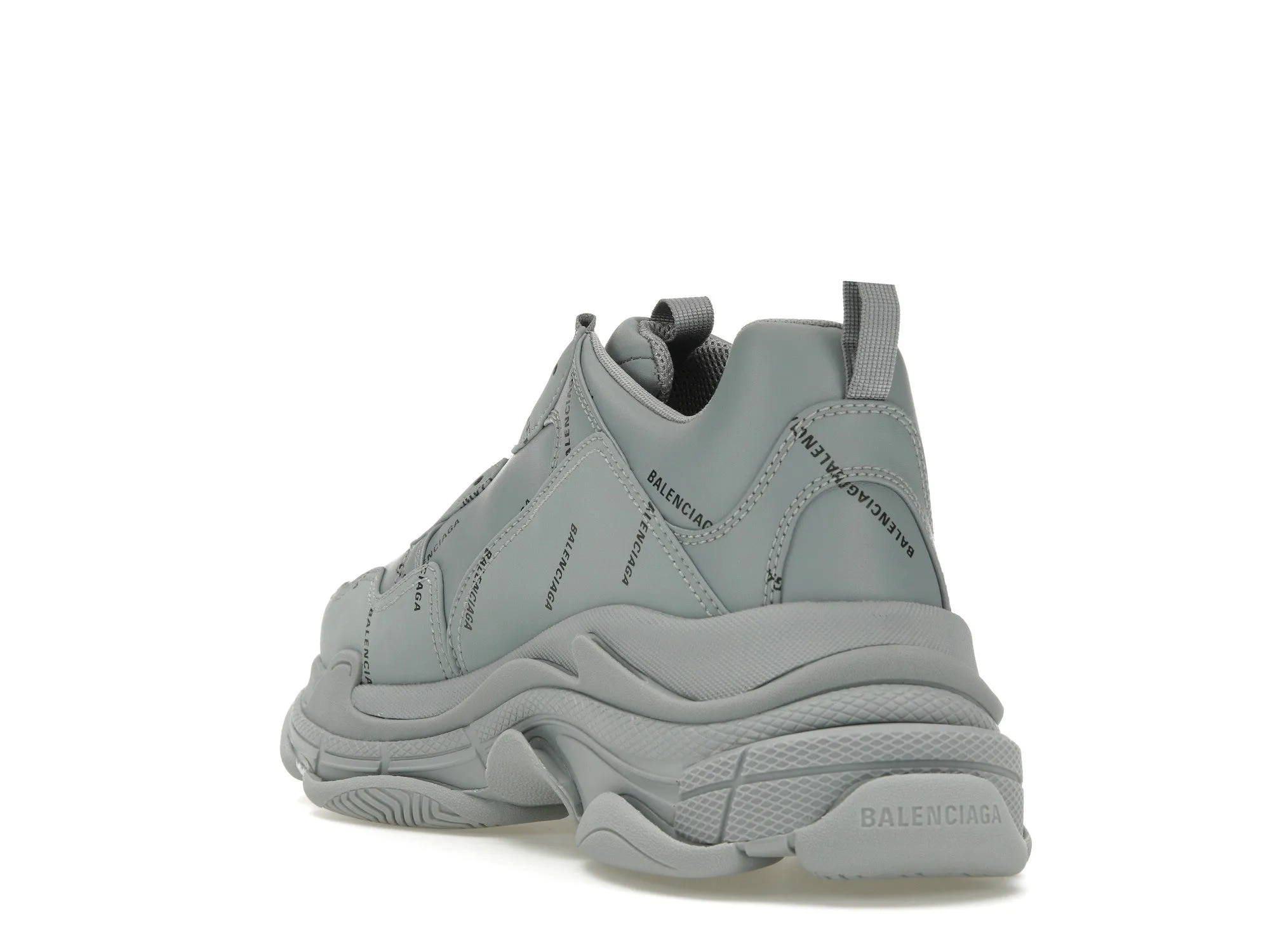 Balenciaga Triple S AllOver Logo Grey Black