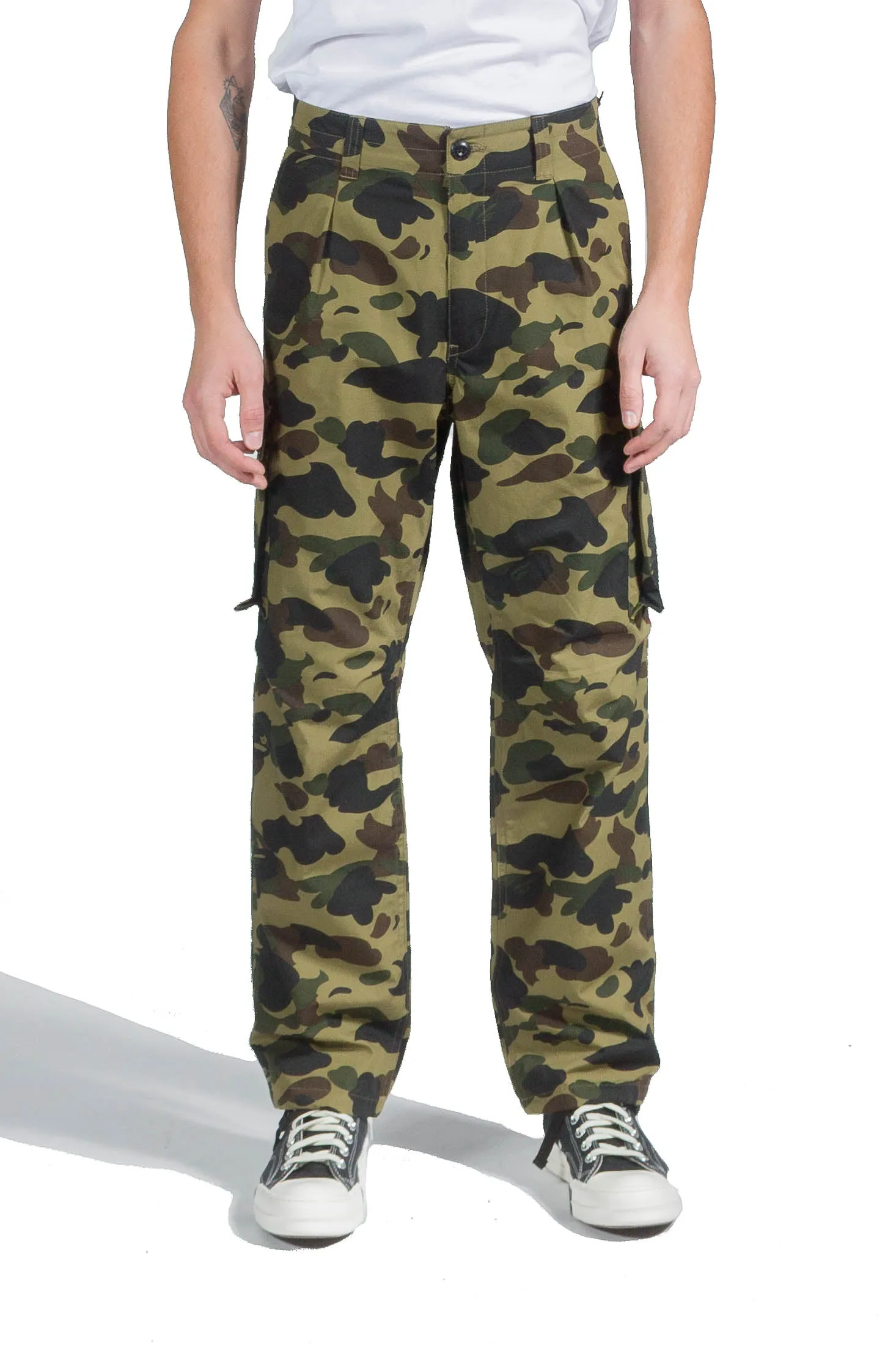 Bape 1ST Camo Wide Fit 6 Pocket Pants Green