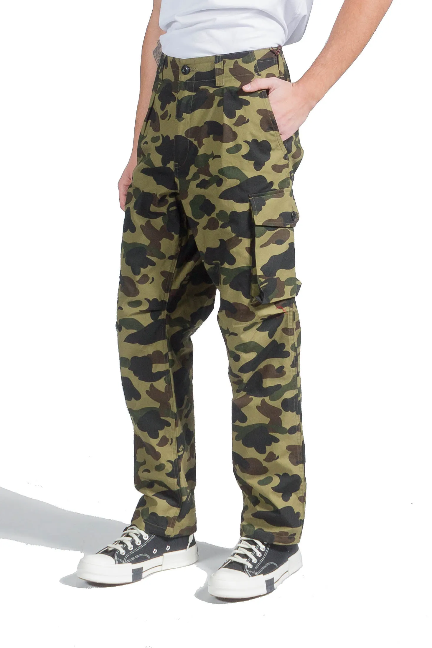 Bape 1ST Camo Wide Fit 6 Pocket Pants Green