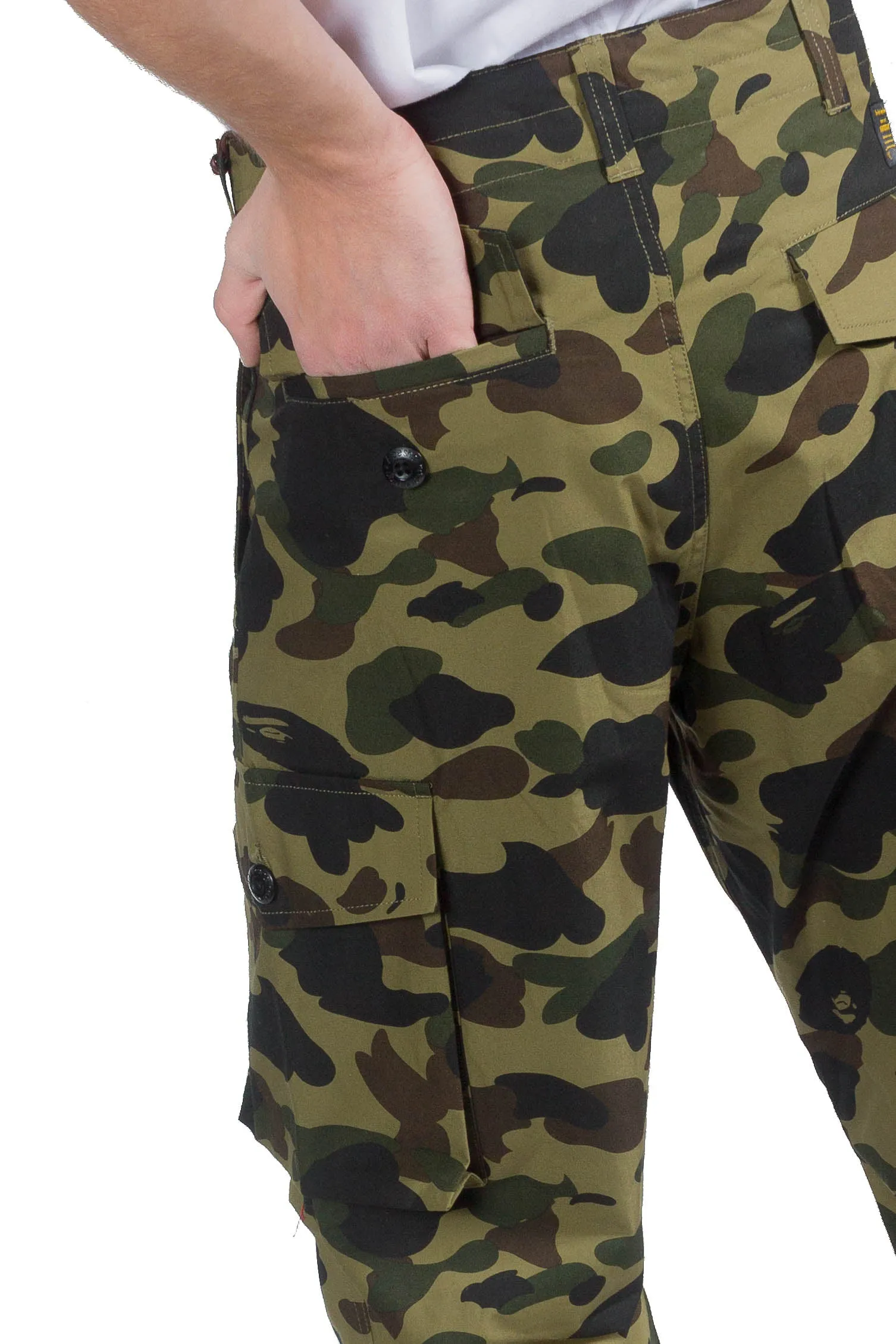 Bape 1ST Camo Wide Fit 6 Pocket Pants Green