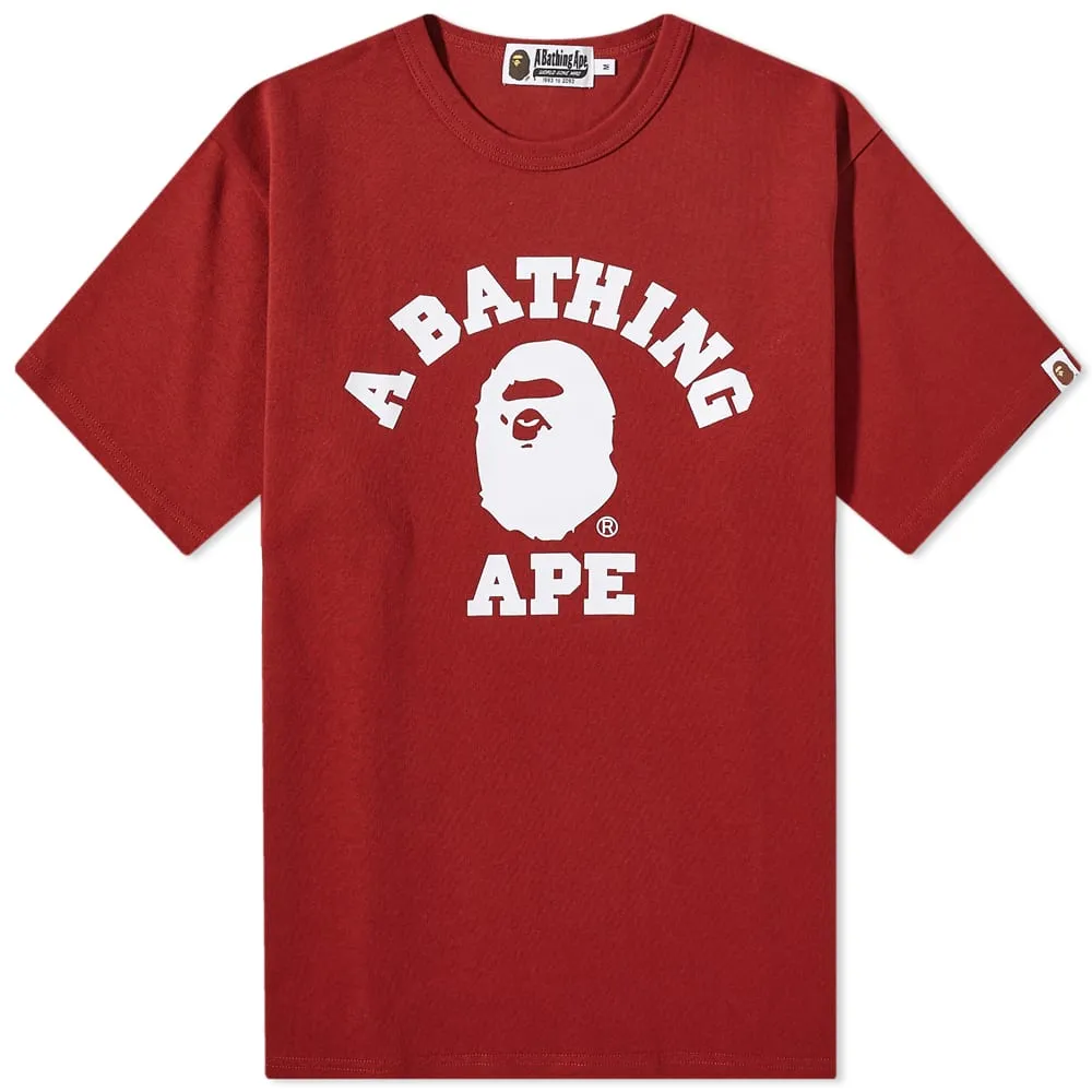 BAPE A Bathing Ape College Heavy Weight Tee