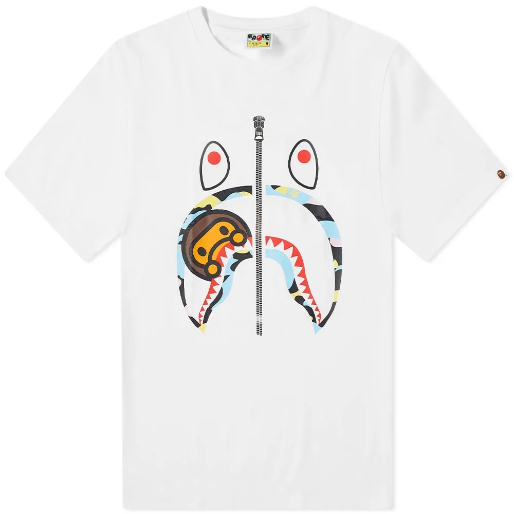 BAPE A Bathing Ape Newulti Camoilo Shark Tee