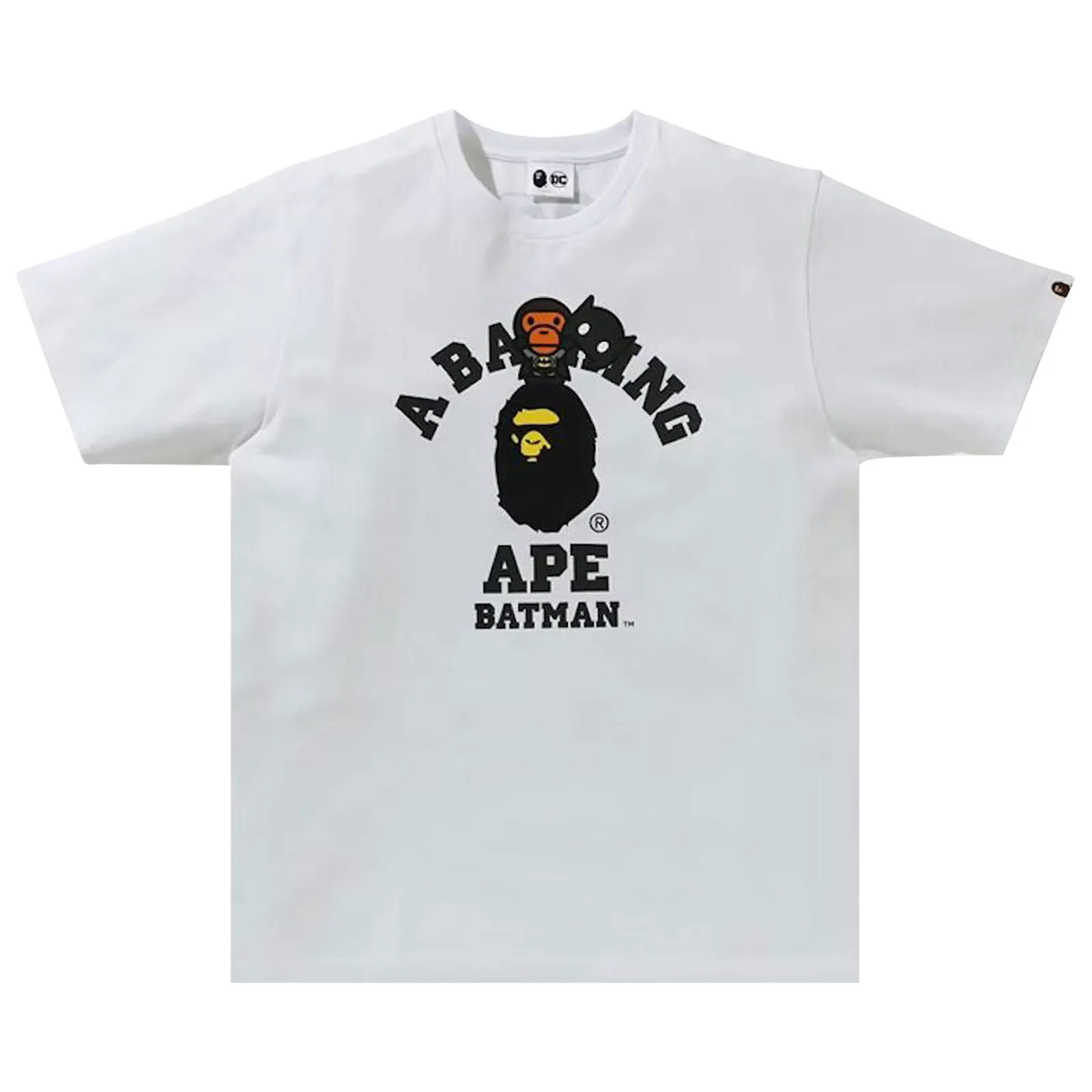 BAPE x DC Baby Milo Batman College Tee