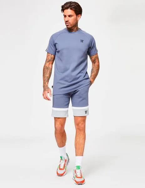 BERMUDA ELEVEN DEGR. CONTRAST FABRIC CUT & SEW TWISTER GREY