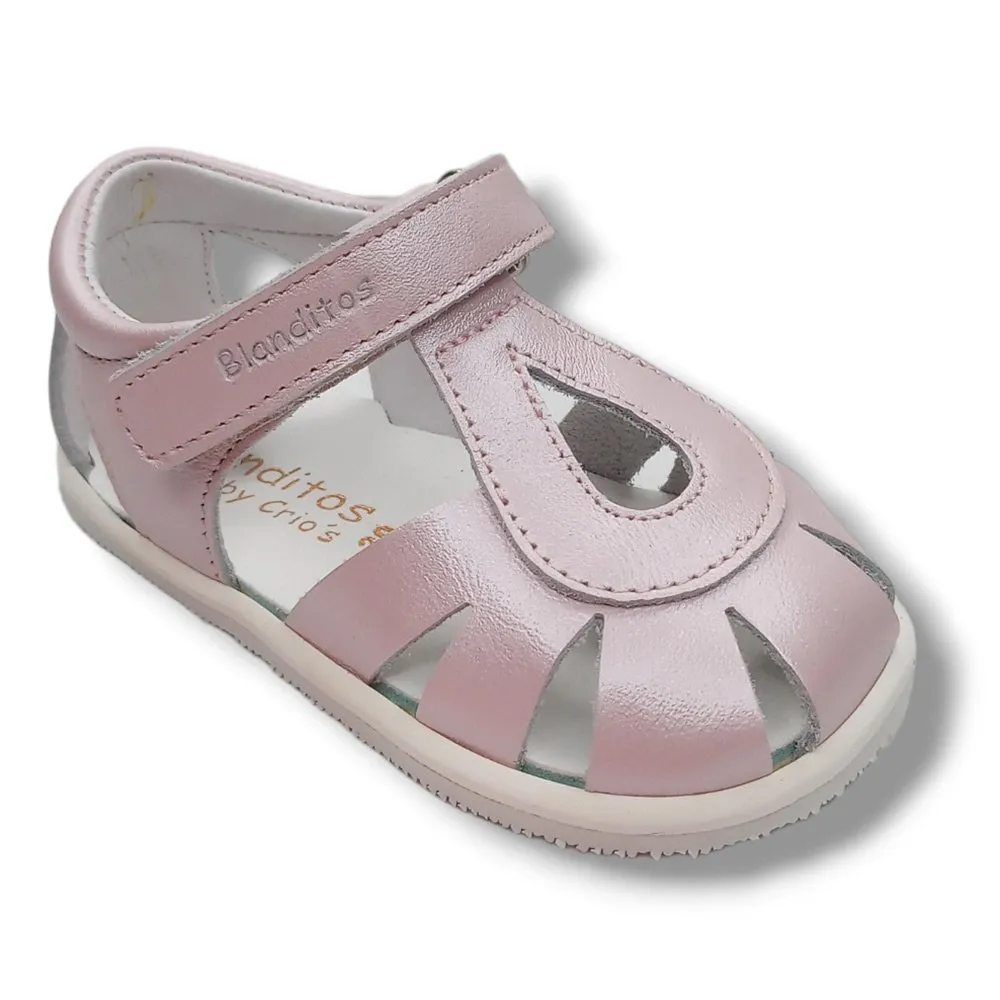 BLANDITOS BY CRIO’S SANDALIA CERRADA NIñA GOTA CUARZO24 241/C1026 ROSA CORDONETS