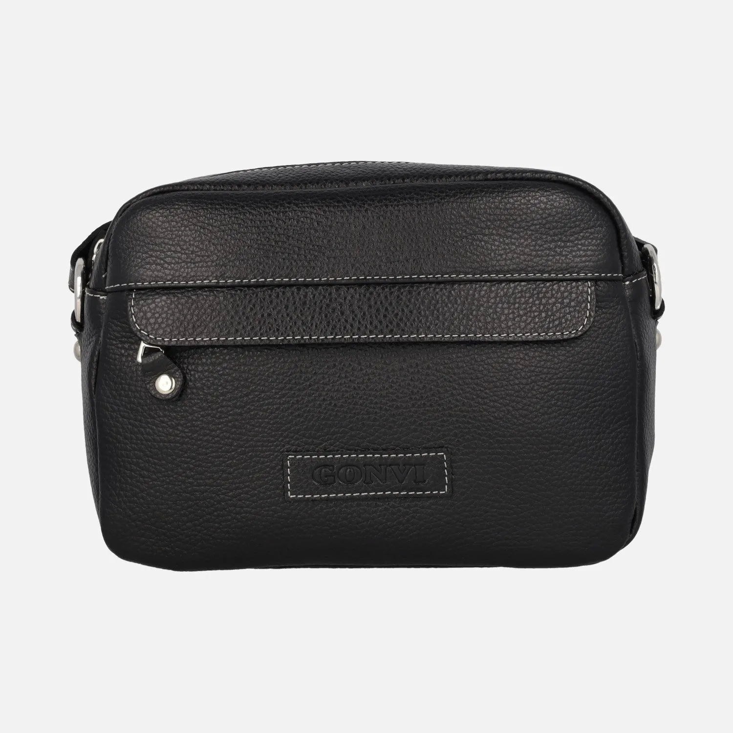 Bolsos bandolera de piel con bolsillos