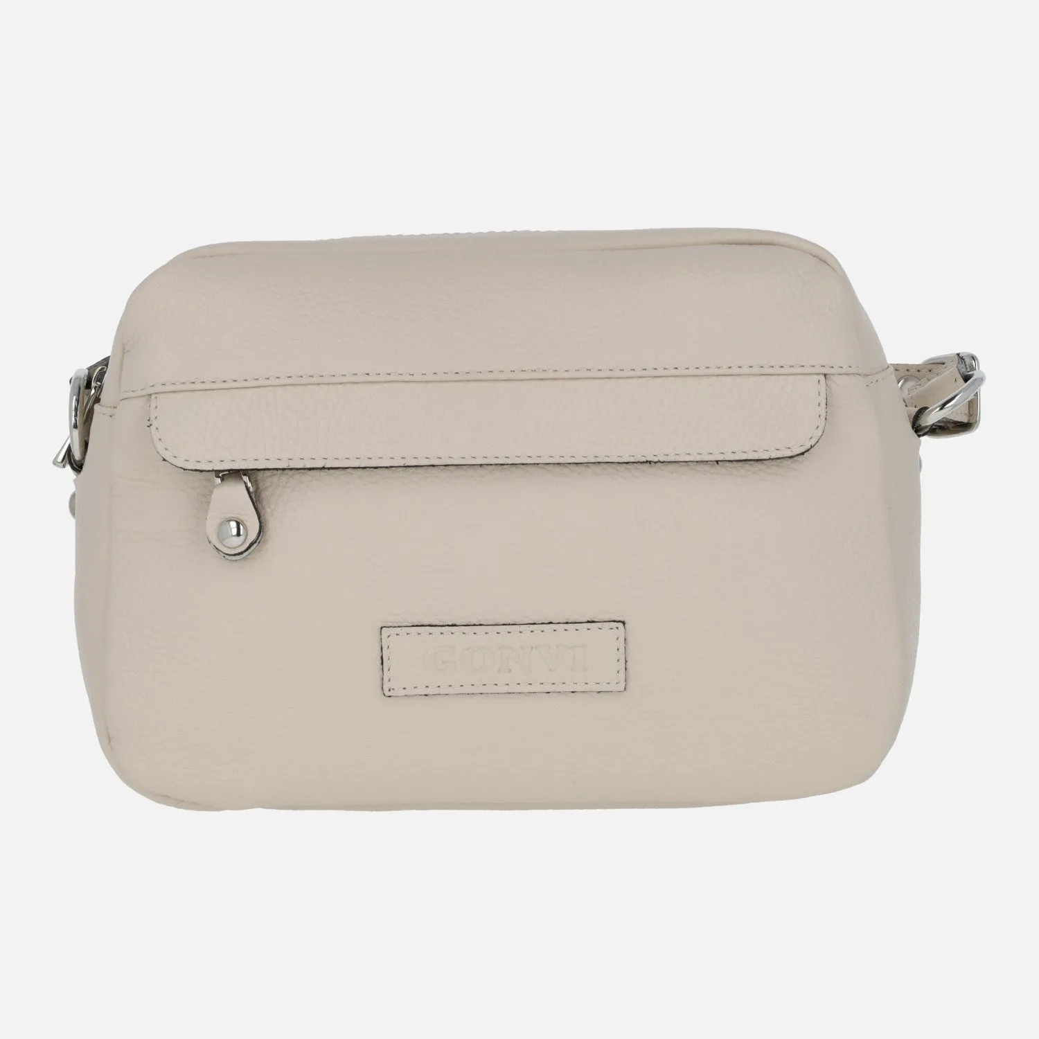 Bolsos bandolera de piel con bolsillos