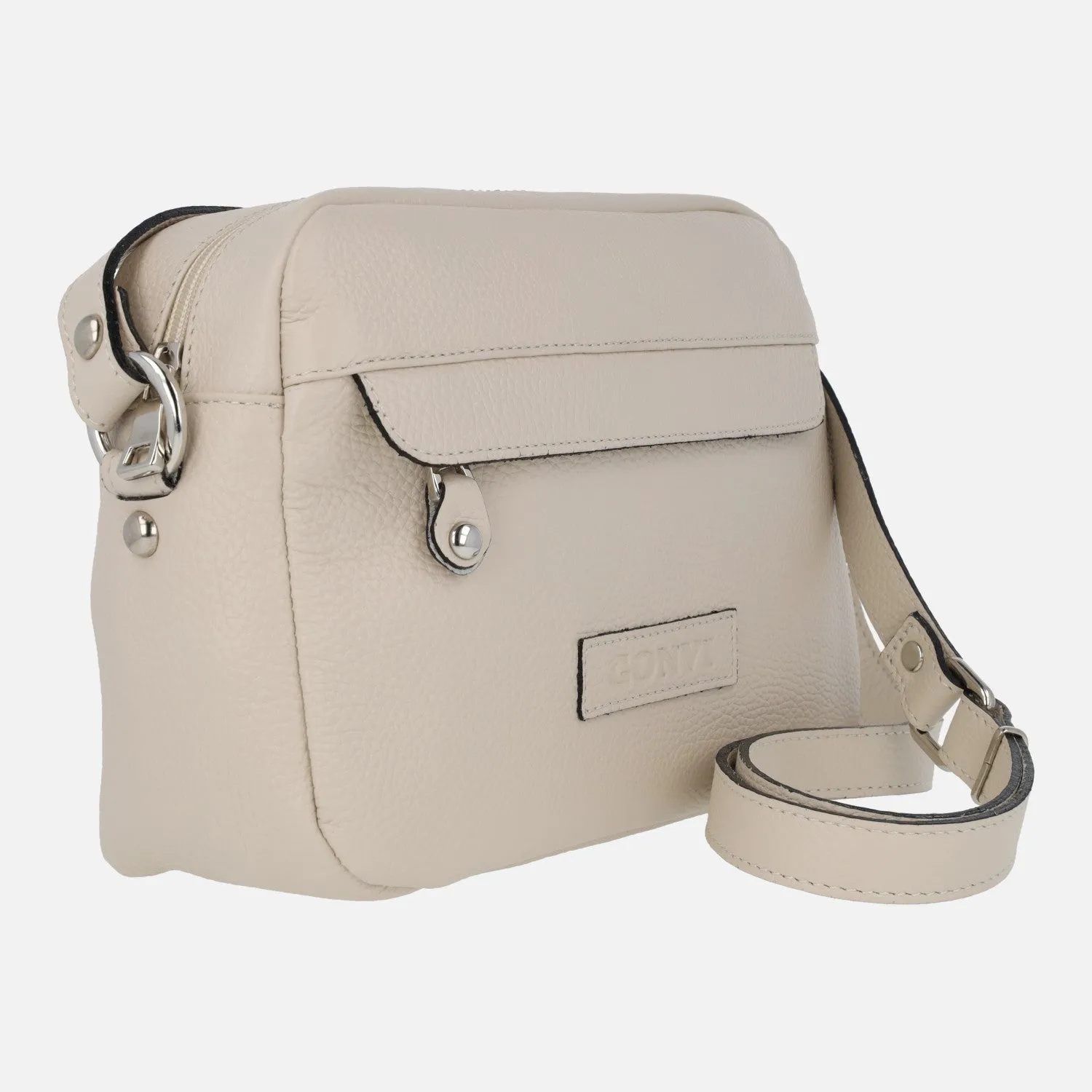 Bolsos bandolera de piel con bolsillos