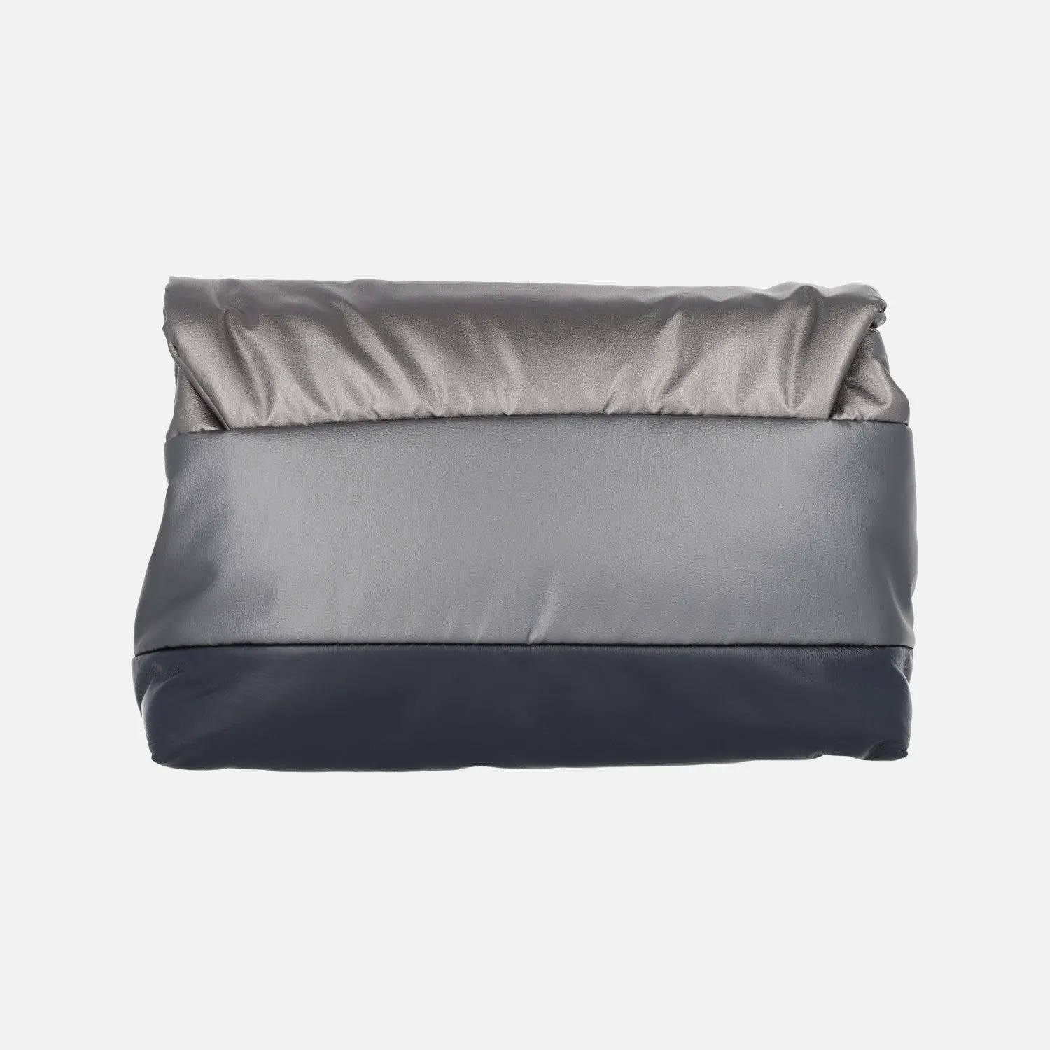 Bolsos bandolera de tejido nylon en combinado plata