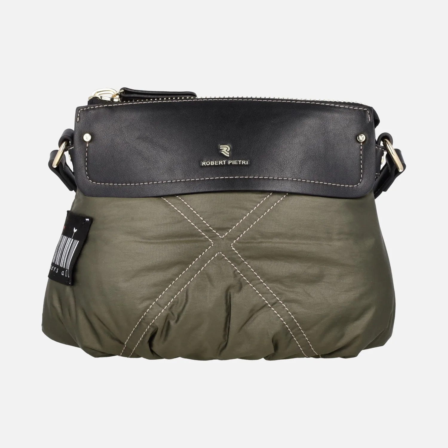 Bolsos bandolera en nylon acolchado verde Tulipán