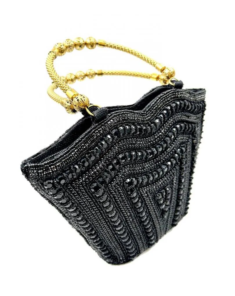 BOLSOS DE FIESTA NEGROS TIPO CESTA