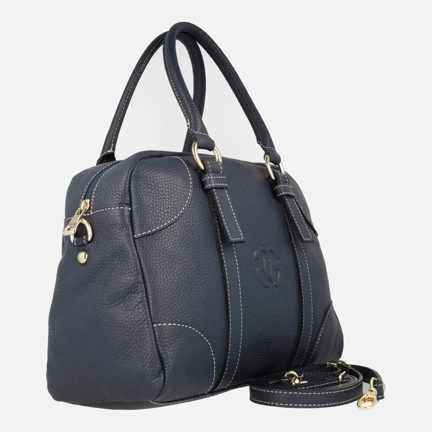 Bolsos de mano en piel estilo bowling
