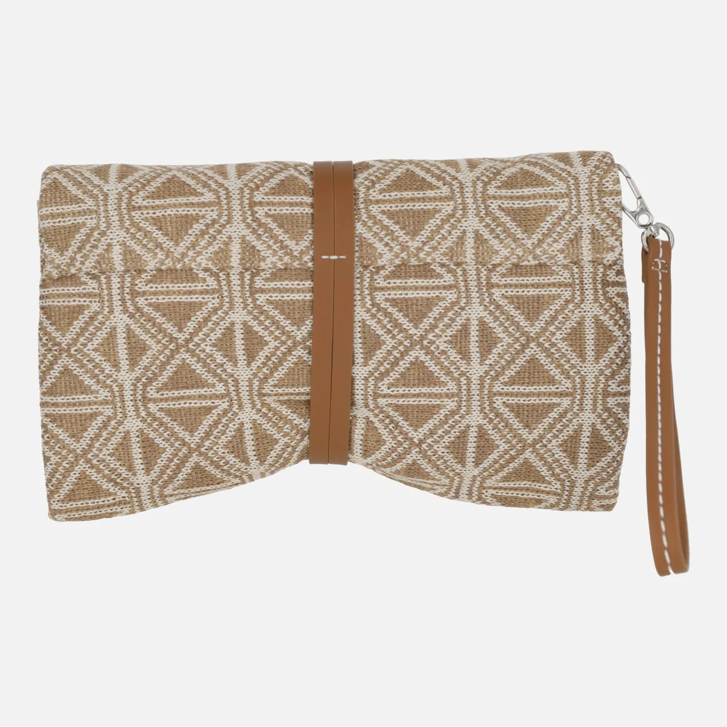 Bolsos de mano en tejido estampado con asa bandolera