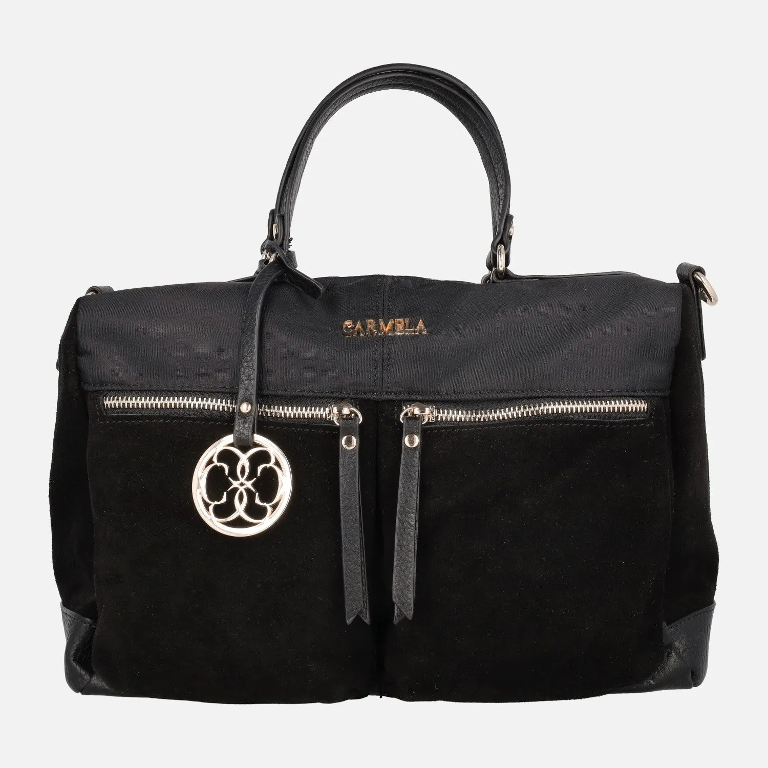 Bolsos de mujer en Nylon combinado con serraje de la marca Carmela