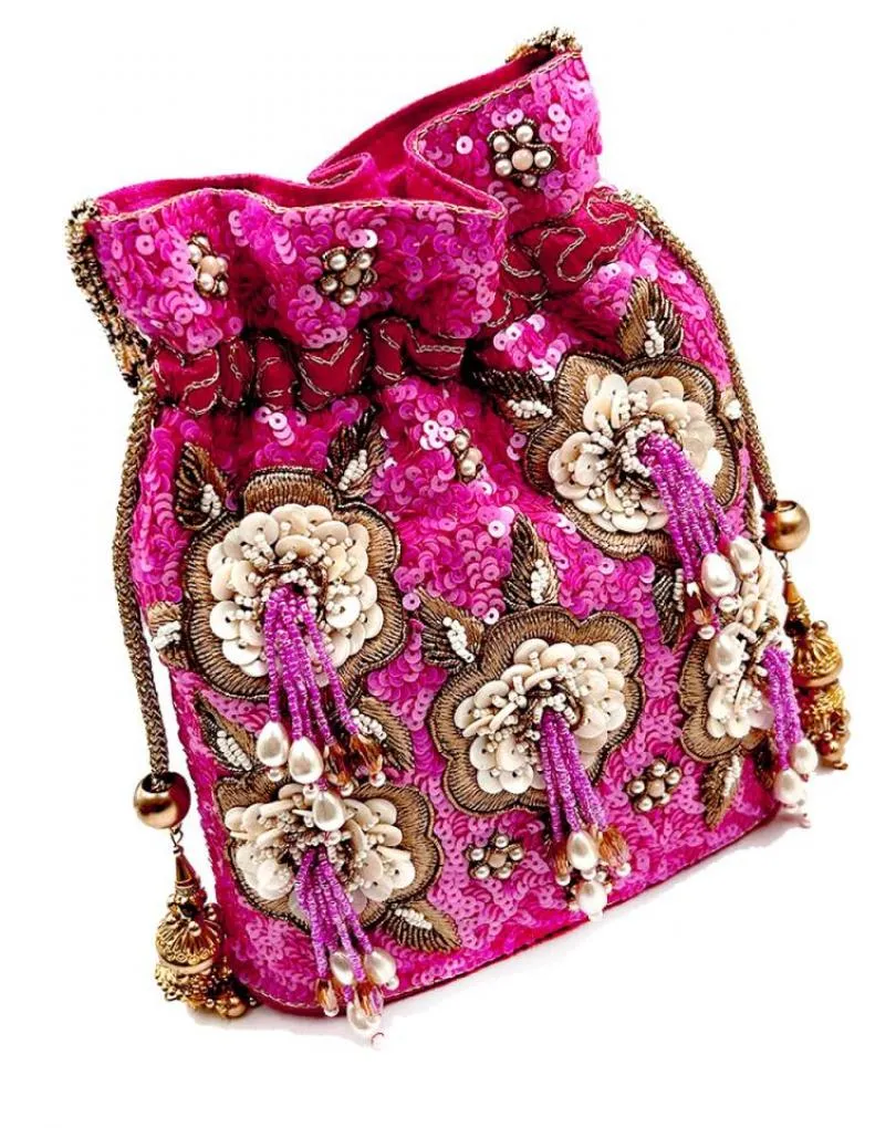BOLSOS FUCSIAS FABULOSAS BOMBONERAS PARA BODAS