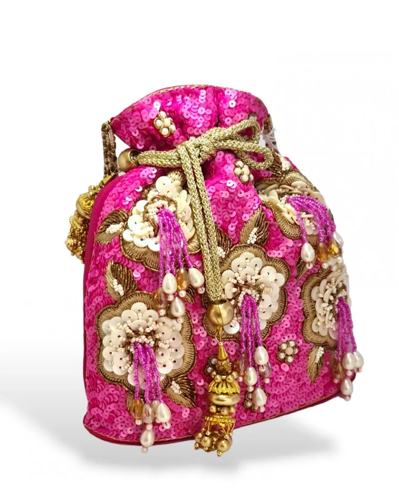 BOLSOS FUCSIAS FABULOSAS BOMBONERAS PARA BODAS