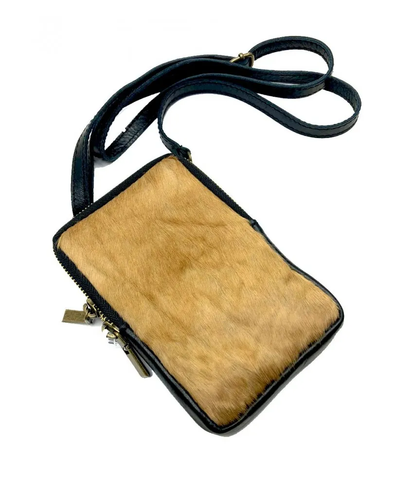 BOLSOS MOVIL DE PIEL EN CAMEL