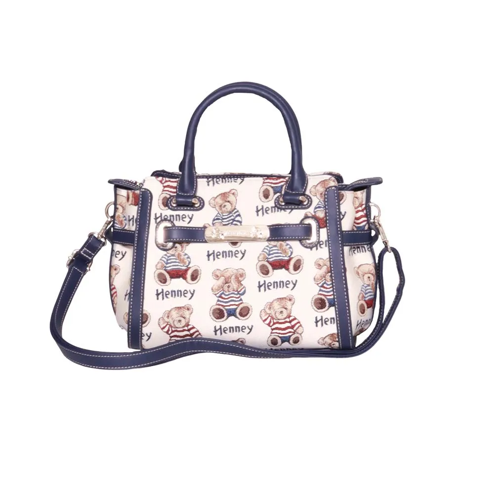 BOLSOS TIPO SATCHEL ESTAMPADA HENNEY BEAR H041