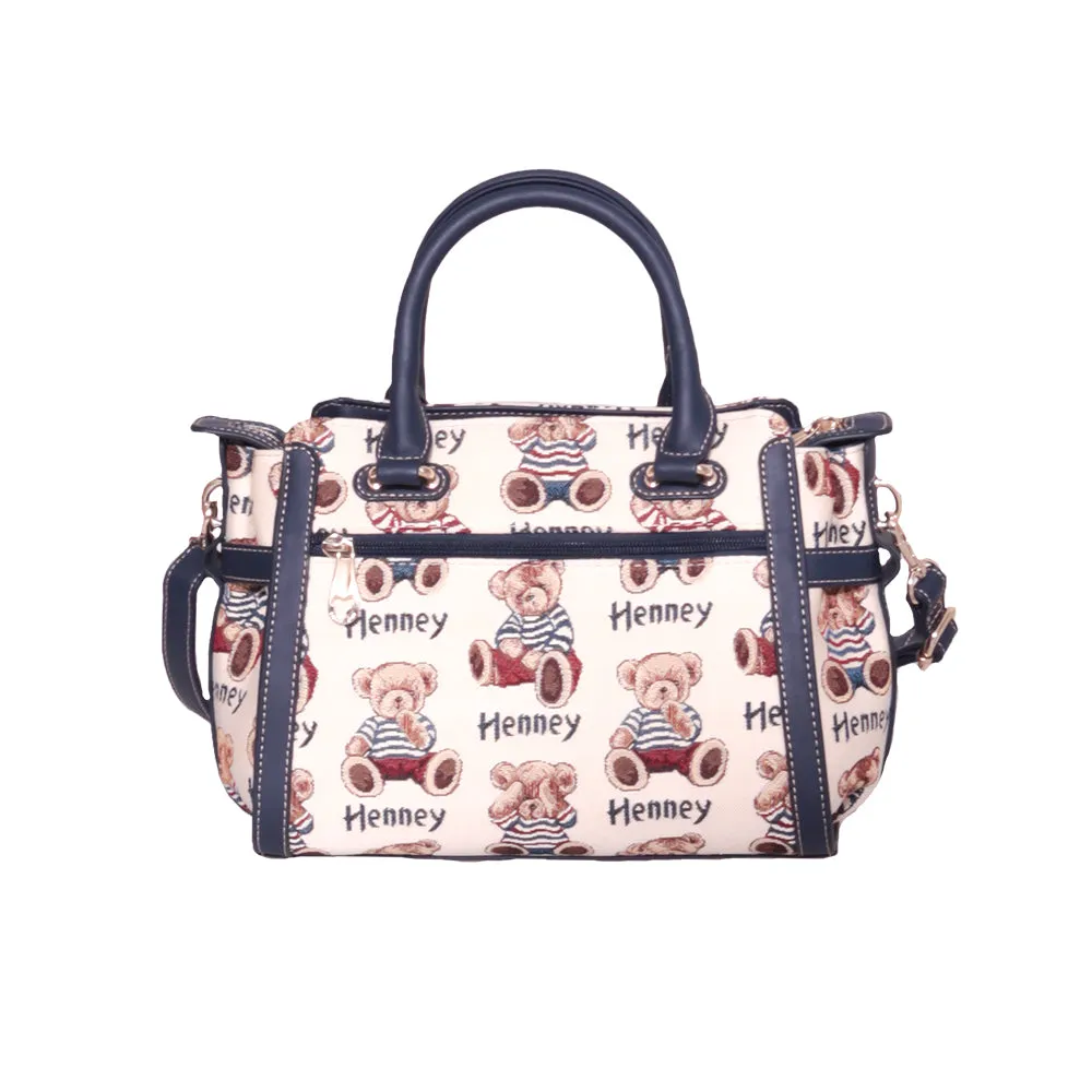 BOLSOS TIPO SATCHEL ESTAMPADA HENNEY BEAR H041