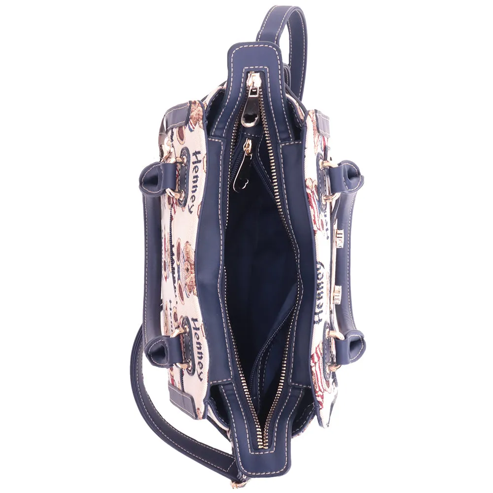 BOLSOS TIPO SATCHEL ESTAMPADA HENNEY BEAR H041