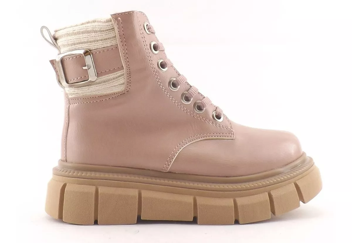 Borcegos Botas Nena Niña Plataforma Hebilla 1120 Carg
