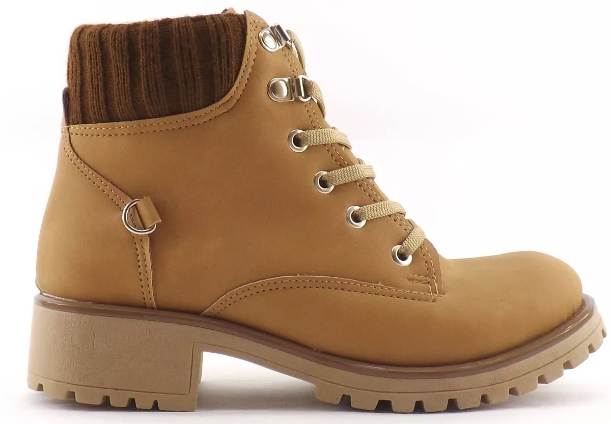 Borcegos Dama Mujer Acordonado Botas Puño Comodos 699 Carg